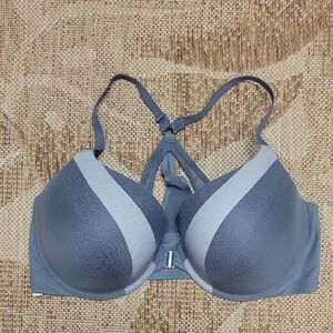 Victoria's Secret Perfect Shape Body By Victoria Two-Tone Gray Racerback Bra